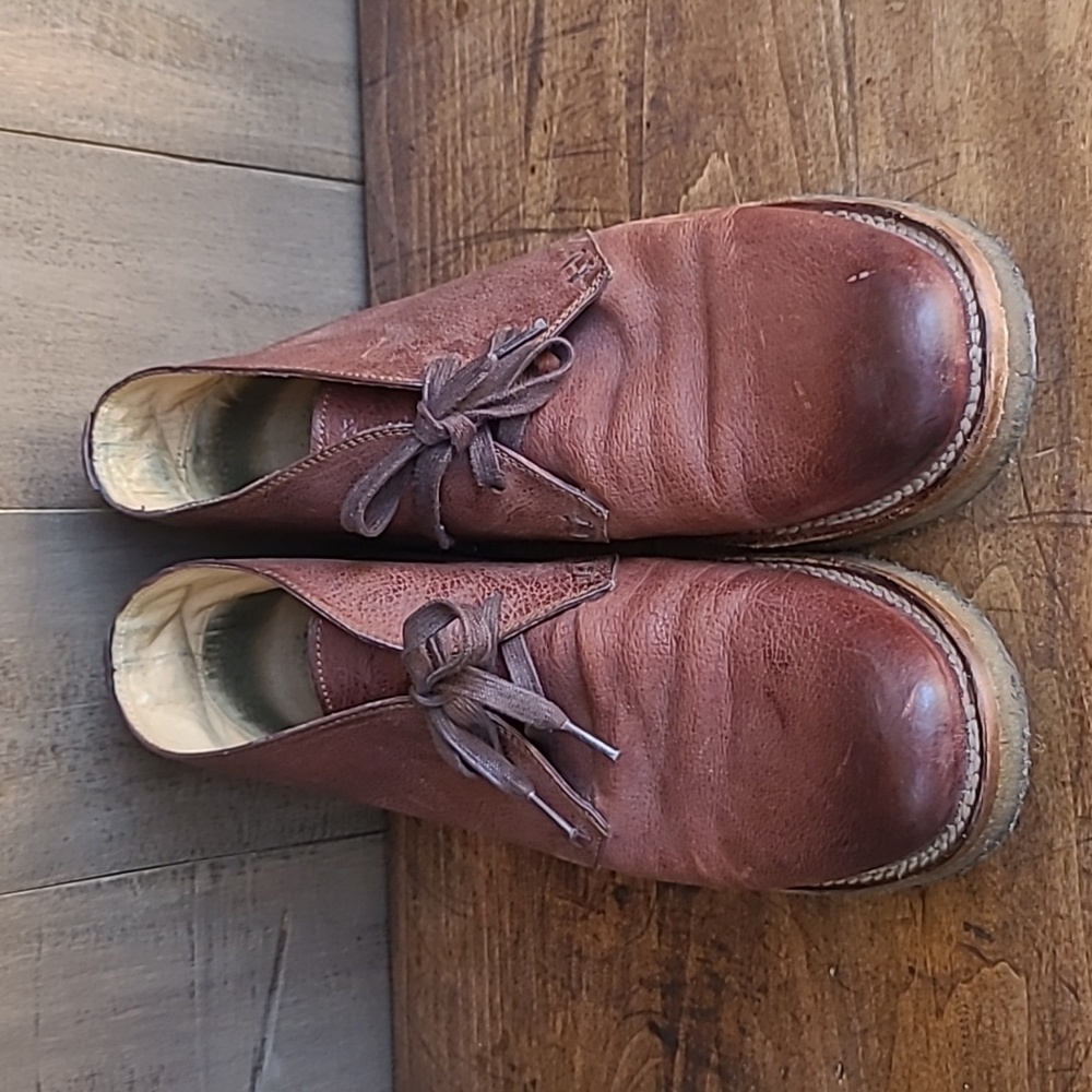 Frye Philip Crepe Chukka Boot Men's sz 11.5D Brown Leather Lace Up Shoes - Picture 6 of 12